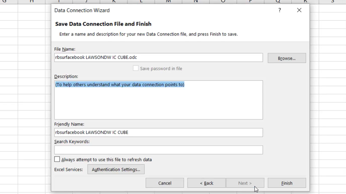 How to Connect Excel to Analysis Services Dashboard Gear